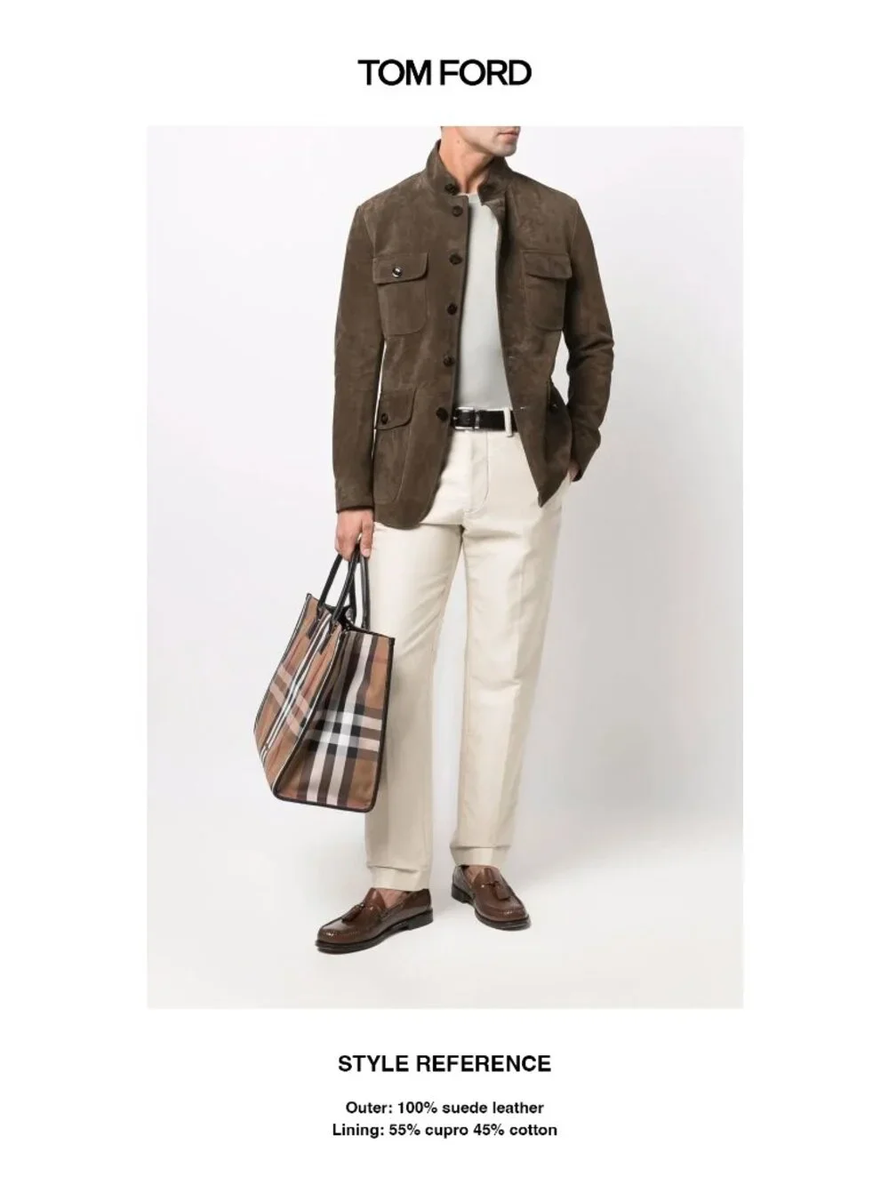 GUCCI Tom Ford Era Ultimate Suede Leather Field Jacket Size 48